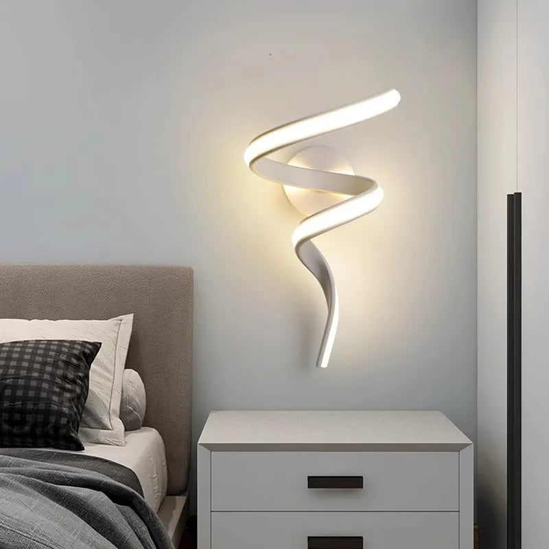 Simple LED Wall Light | Energy Saving Spiral Sconce