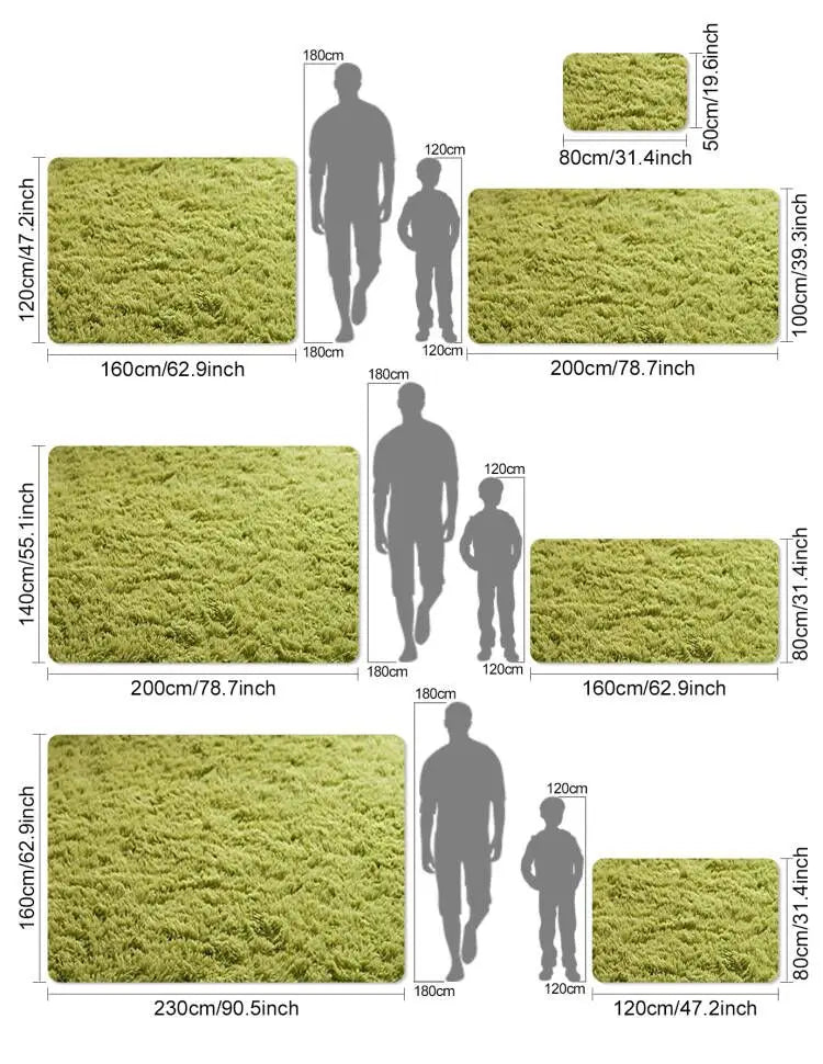 Plush Anti-Slip Rug with Thick Memory Foam Cushion