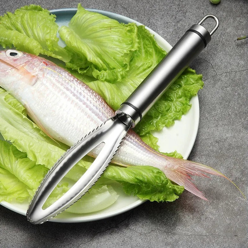 Easy Fish Scale Remover Tool with Bone Tweezers