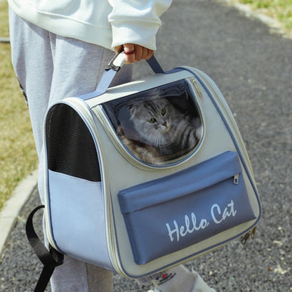 Ventilated Clear Kitty Travel Bag