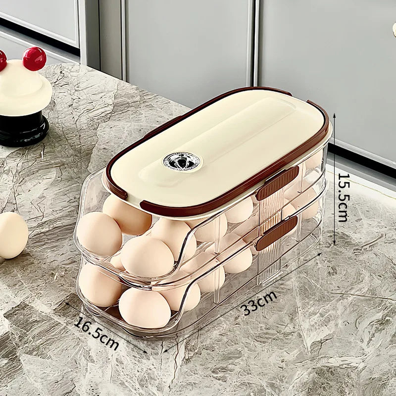 Clear Stackable Egg Tray for Fridge Storage