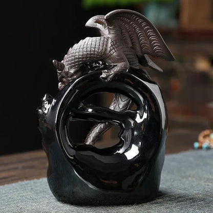 Unique Dragon Ceramic Incense Burner for Home Decor