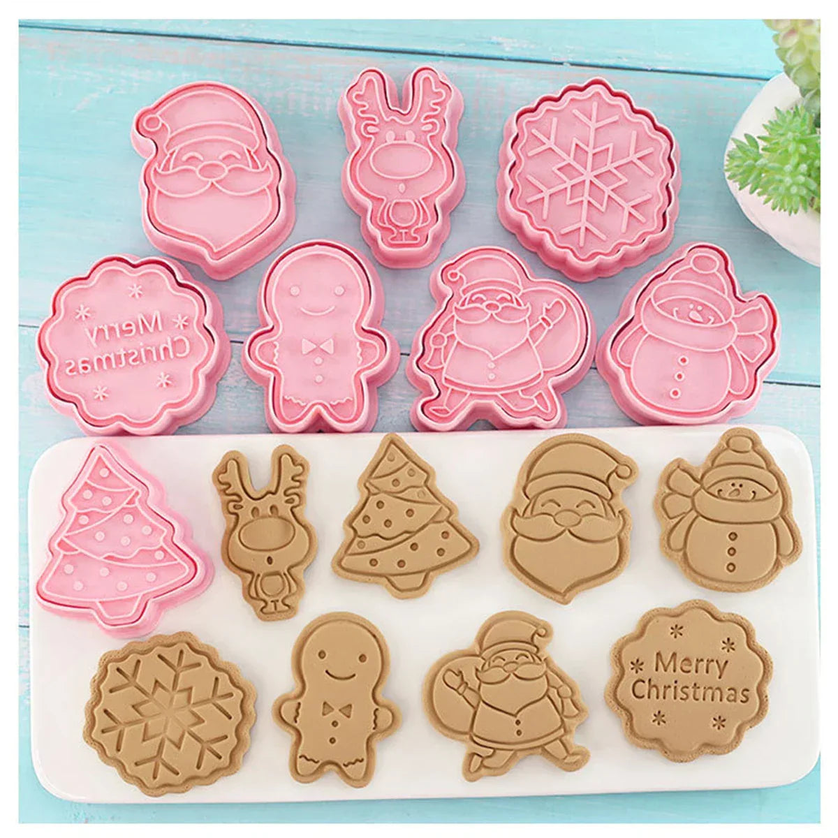 Christmas Set of 8 Fun Cookie Cutters - Befez