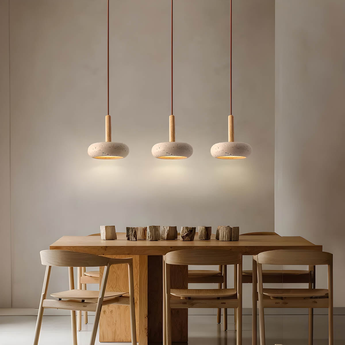 Befez | Elegant Stone Ceiling Lamp - Warm LED Pendant Light