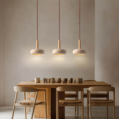 Befez | Elegant Stone Ceiling Lamp - Warm LED Pendant Light