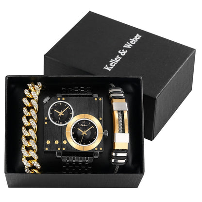 Stylish Quartz Square Watch Box Set