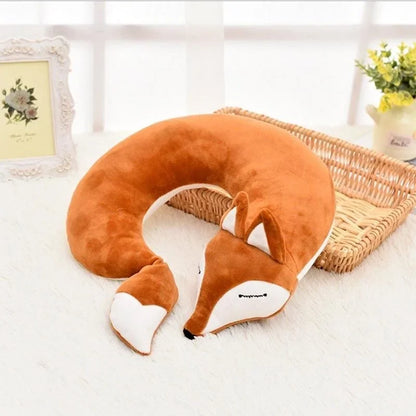Comfy Travel Fox Neck Pillow for Kids & Adults