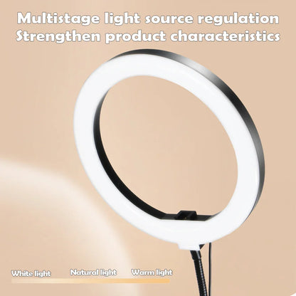 Portable LED Ring Light with Adjustable Arm