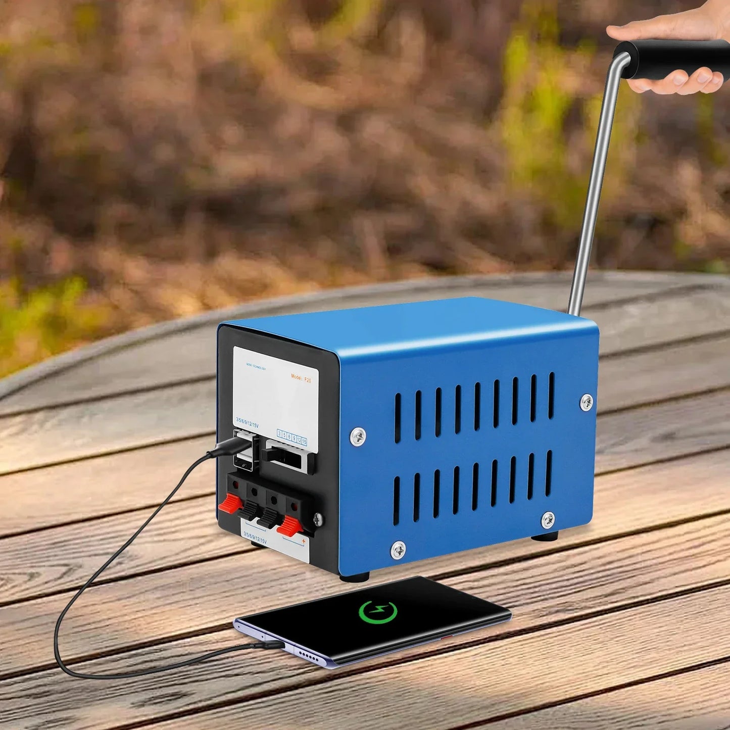 Portable Mini Hand Crank USB Charger