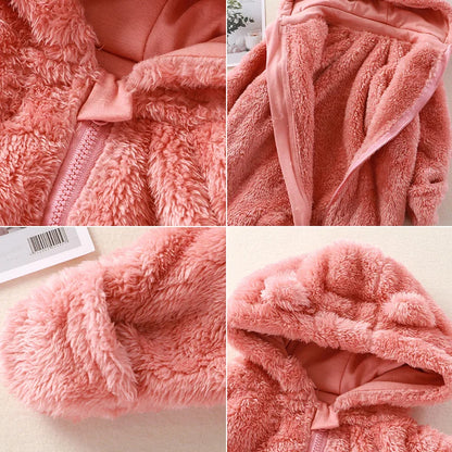 Warm Baby Romper with Hooded Design - Befez