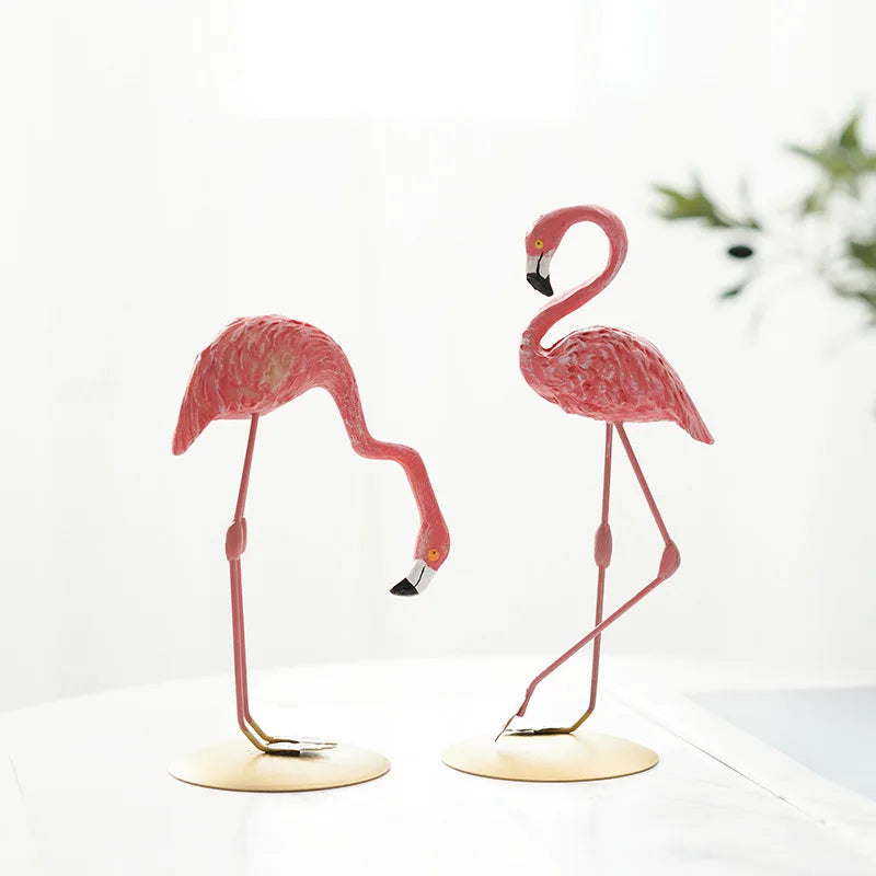 Stylish Pink Flamingo Home Decor Figure