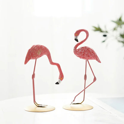 Stylish Pink Flamingo Home Decor Figure