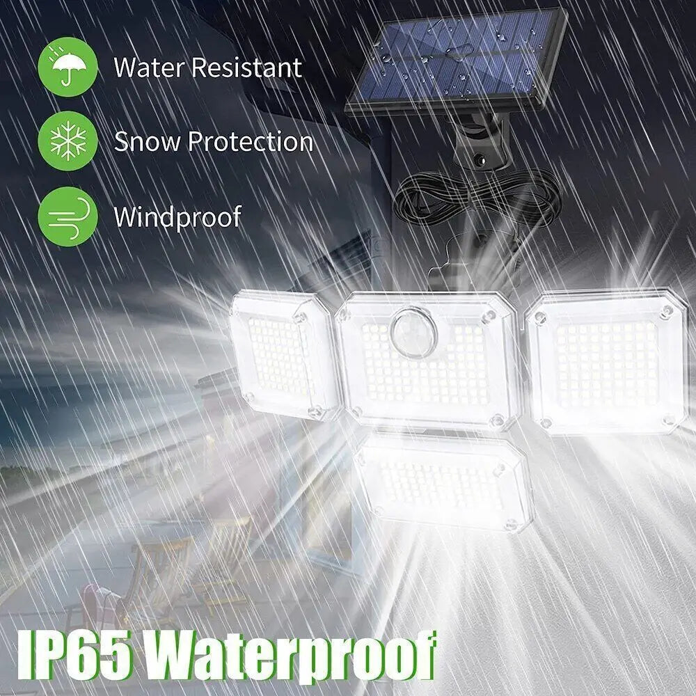 Bright Solar Powered Motion Sensor Outdoor Light