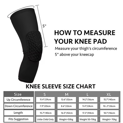 Protective Shock Absorbing Knee Pads for Sports Injury