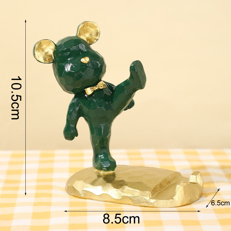 Cute Mini Martial Arts Bear Phone Holder