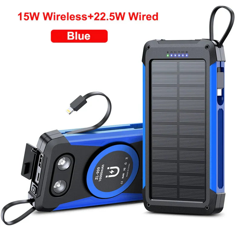 Portable Solar Power Bank 10000mAh Fast Charger