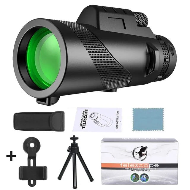 Compact 80x100 HD Zoom Monocular Telescope