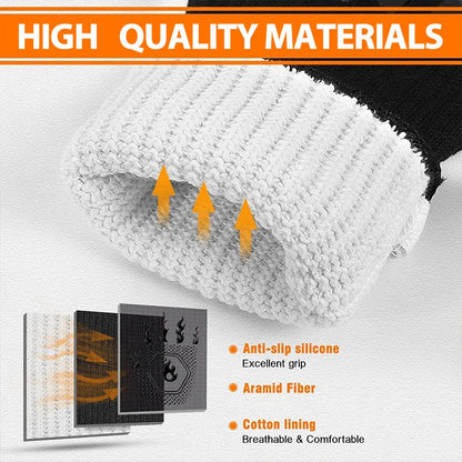 Heat Resistant BBQ Gloves Silicone Non Slip Grill Mitts