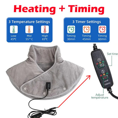 Cozy Heated Massage Cushion for Neck and Shoulders - Befez