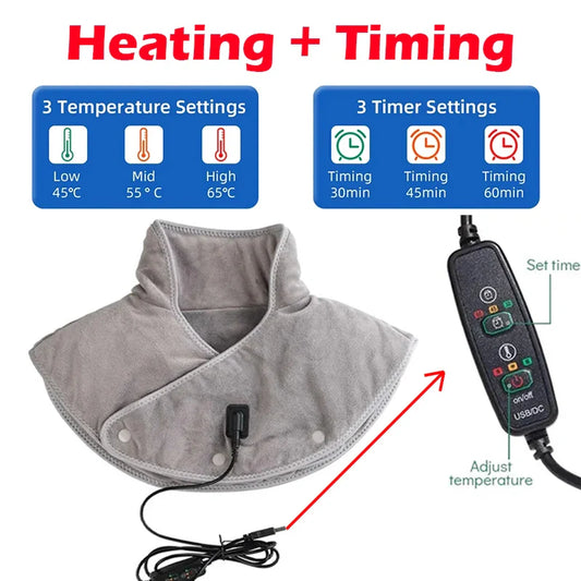 Cozy Heated Massage Cushion for Neck and Shoulders - Befez