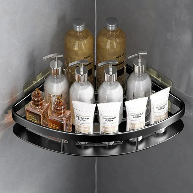 Easy Install Wall Shelf - Compact Bathroom Storage Rack