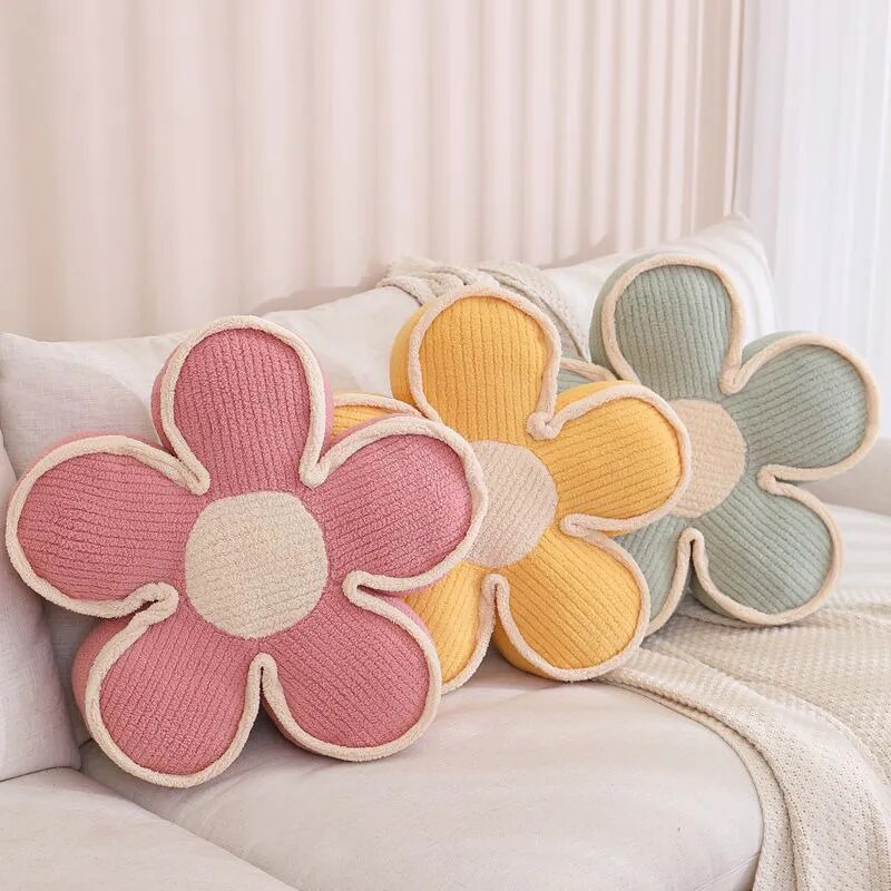 Soft Pink Floral Pillow Cushion