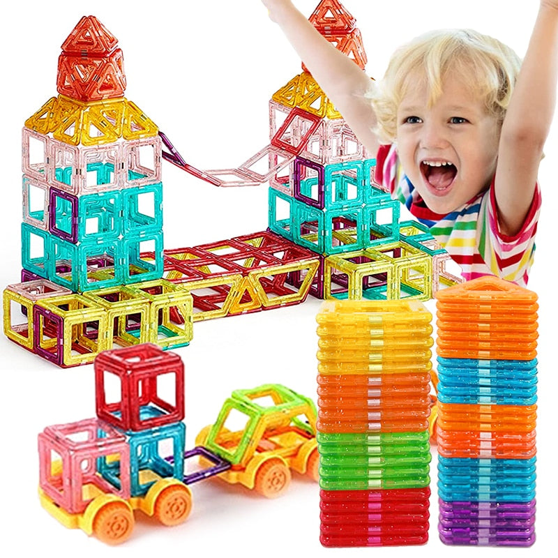Fun Magnetic Blocks Construction Toy Set