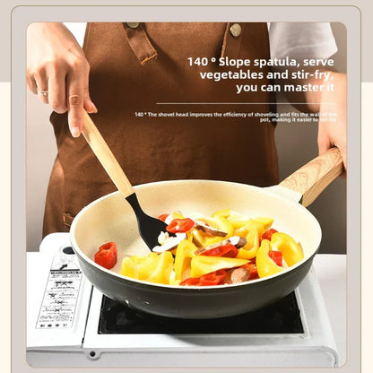 Non-Stick Silicone Kitchen Tool Set with Wood Handles