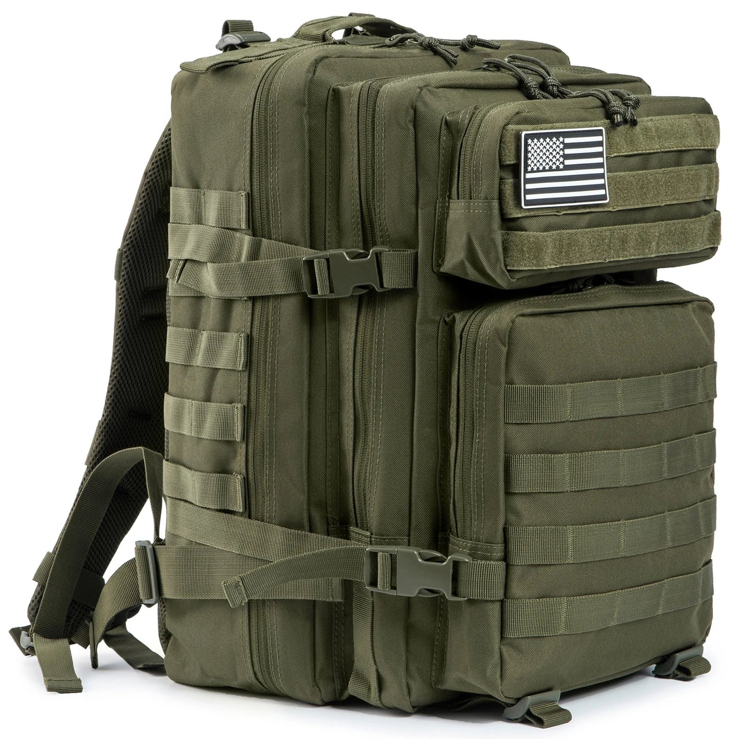 Durable 45L Tactical Backpack with Molle System - Khaki