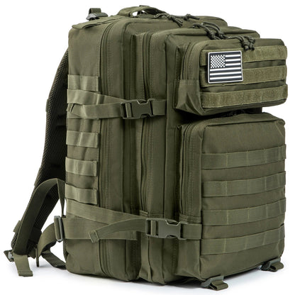 Durable 45L Tactical Backpack with Molle System - Khaki