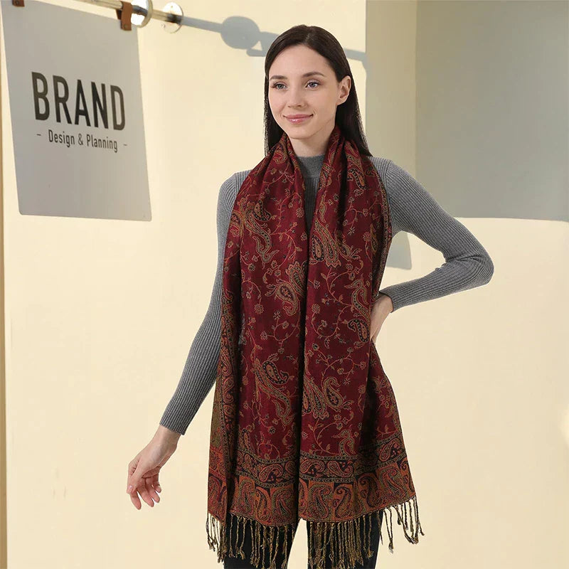 Soft Cashmere Women's Scarf Luxury Warm Print
