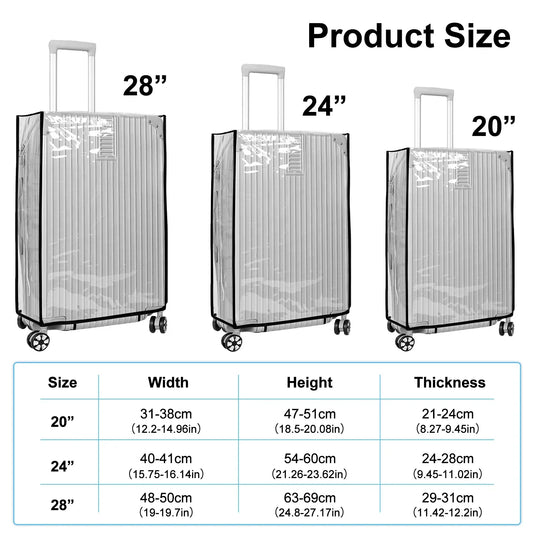 Clear Protective Travel Luggage Cover - Befez