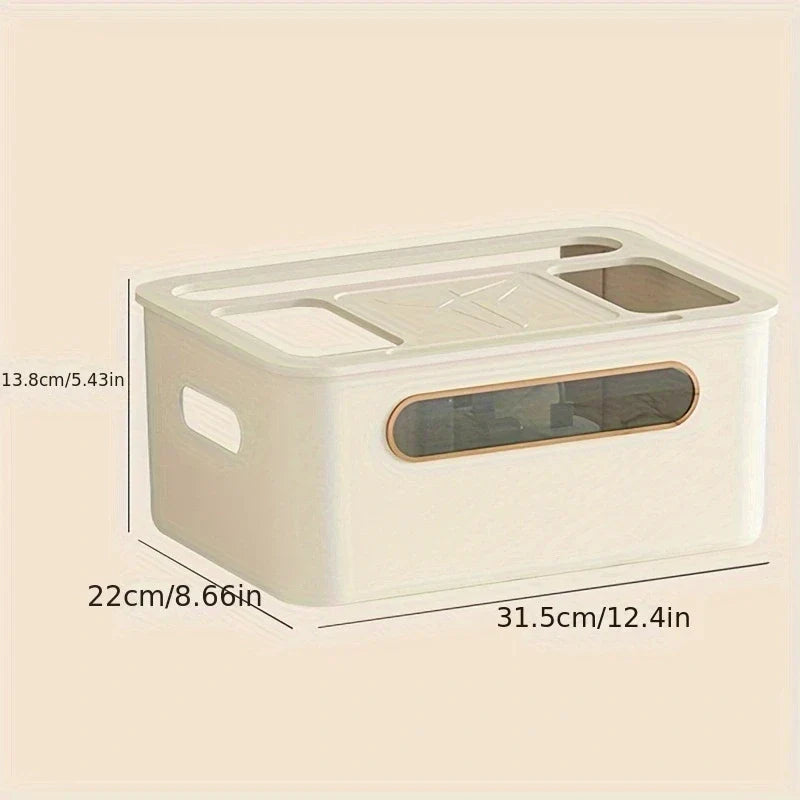 Wireless Router Storage Box with Cable Organizer