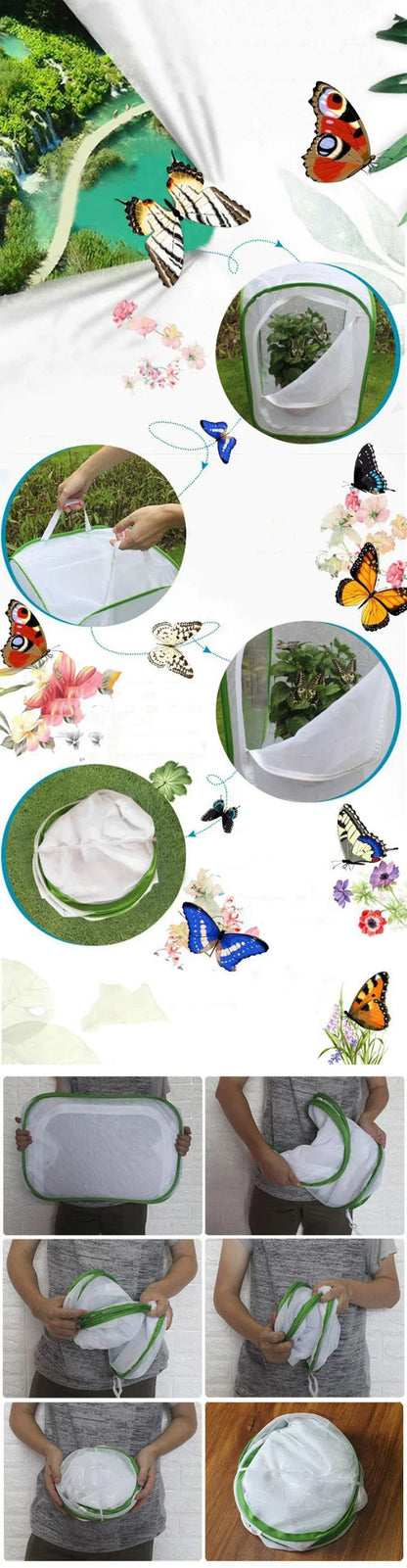 Portable Bug Catcher Net Cage for Butterflies and Crickets