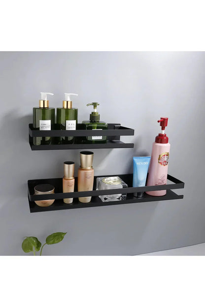 Stylish Wall Mounted Black Shelves
