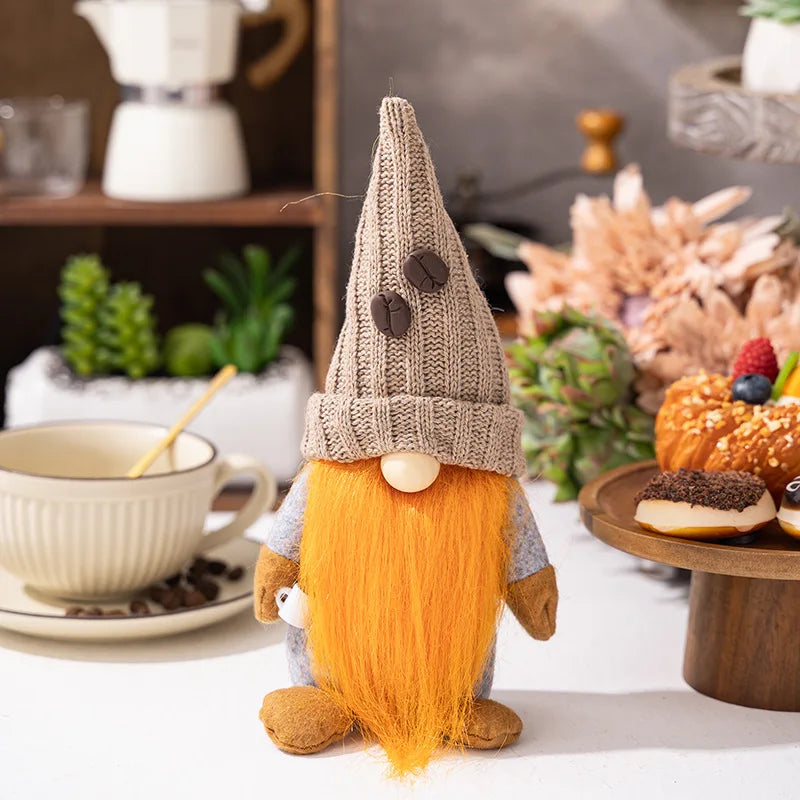 Cozy Nordic Coffee Gnome Figurines - Home Decor - Befez