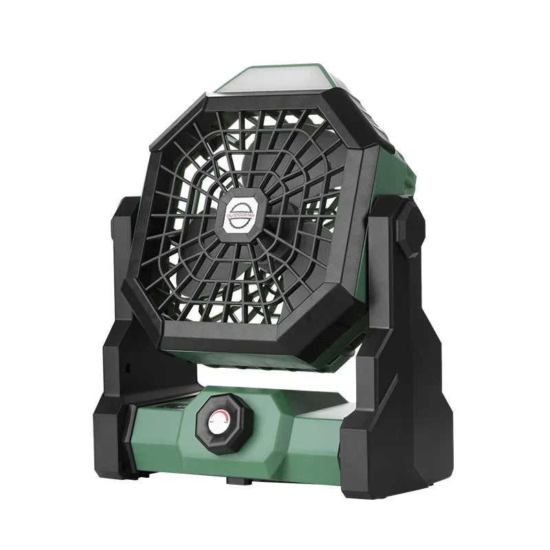 Portable Outdoor Fan with LED Light & USB Charging - Befez
