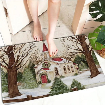 Holiday Cheer Christmas Door Mat