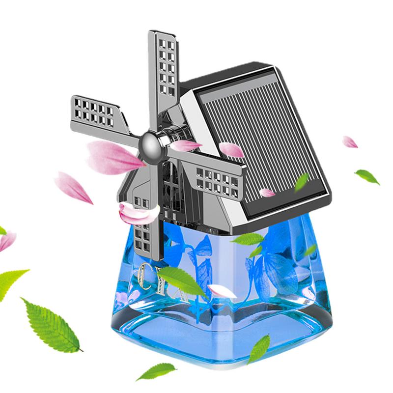 Green Car Air Freshener Solar Powered Odor Eliminator