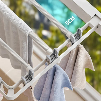 Compact Foldable Wall Mount Clothes Drying Rack