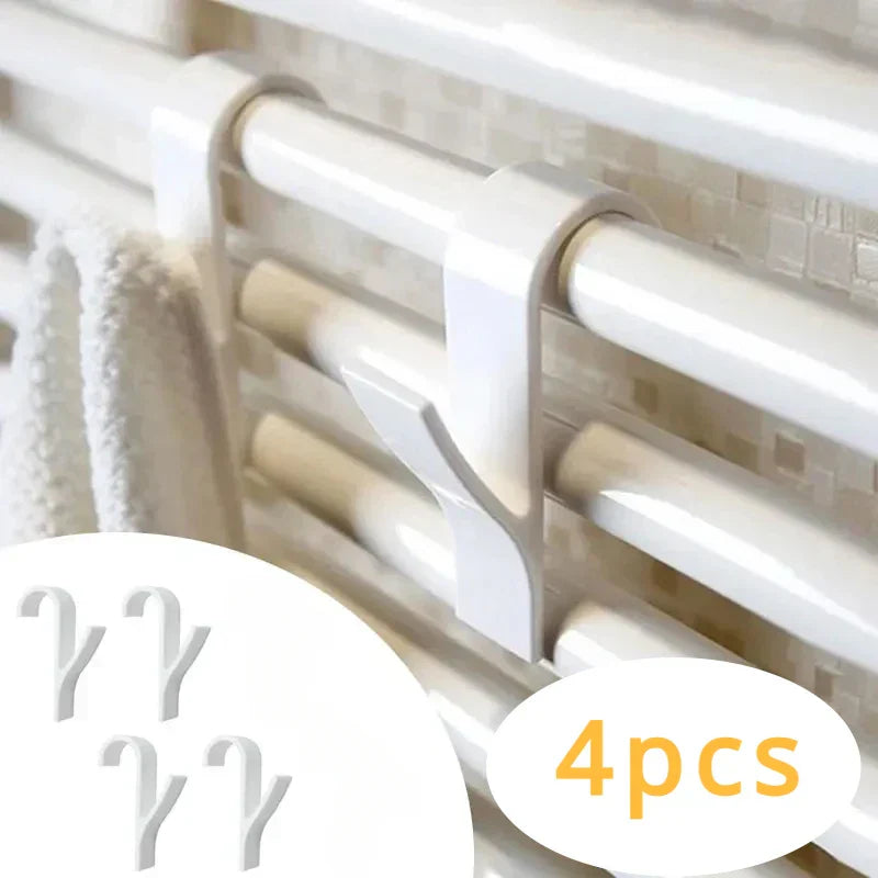 Practical Radiator Hooks 4-Pack, Slim & Clear