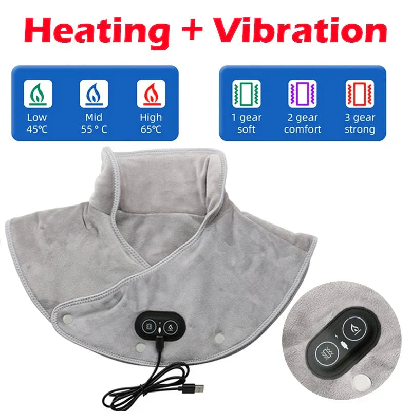 Cozy Heated Massage Cushion for Neck and Shoulders