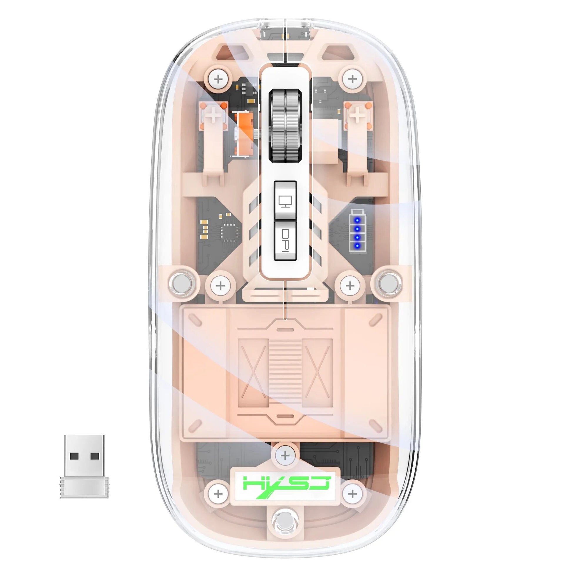 Clear Wireless Computer Mouse - Befez