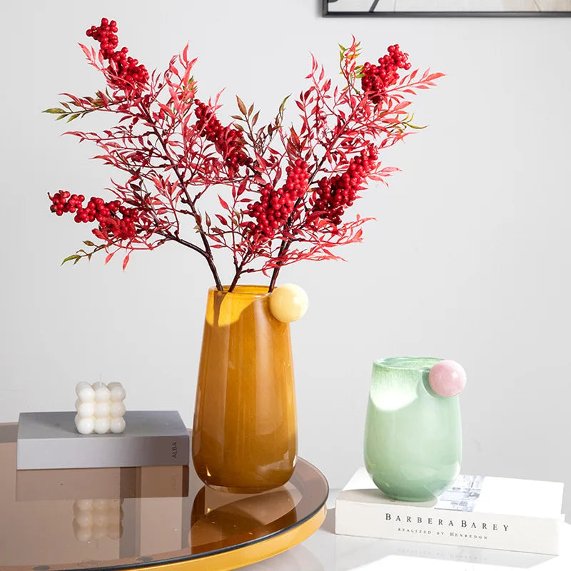 Round Clear Decorative Vase