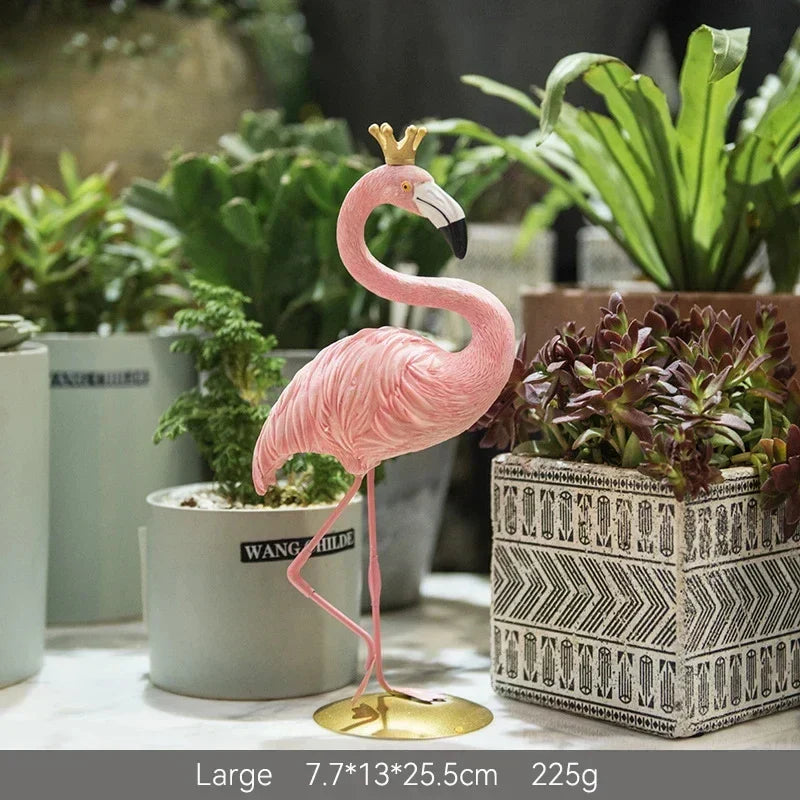 Stylish Pink Flamingo Home Decor Figure