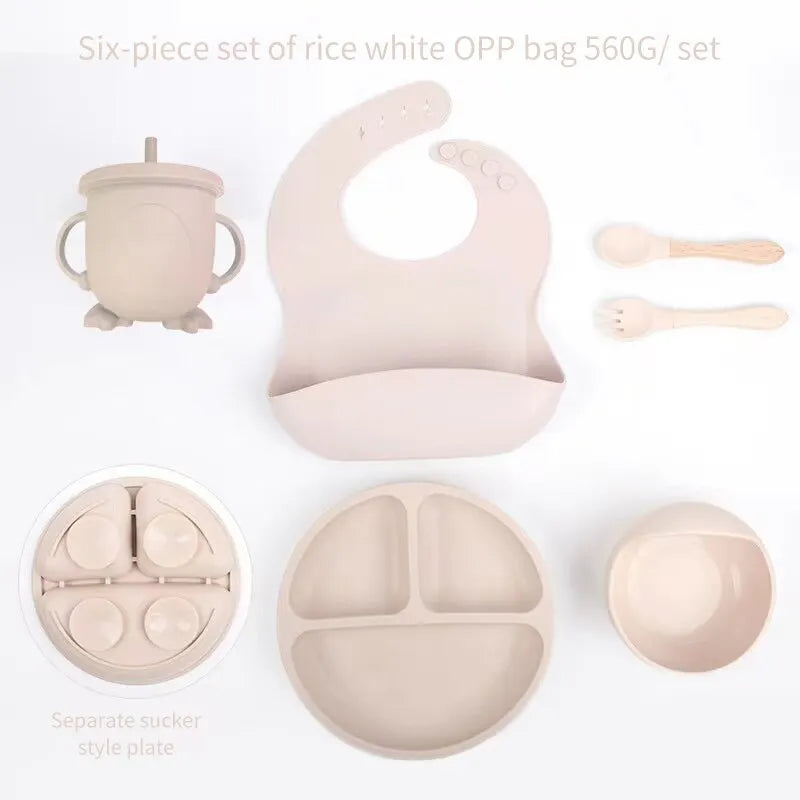 Soft Baby Feeding Set - 6 Piece Silicone Kit