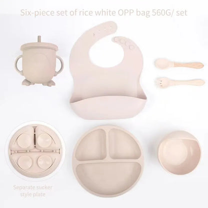 Soft Baby Feeding Set - 6 Piece Silicone Kit