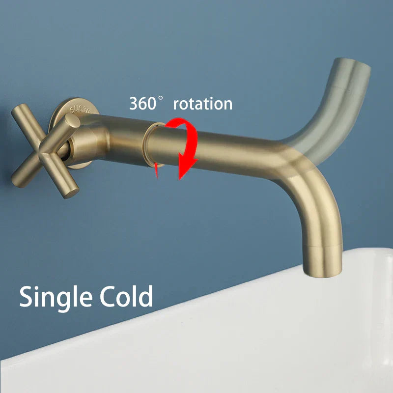 Stylish Wall Mount Faucet with Modern Waterfall Style