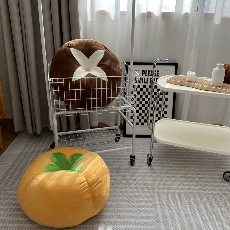 Soft Veggie Print Throw Pillows