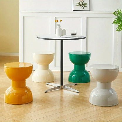 Compact Round End Table for Living Room or Hallway